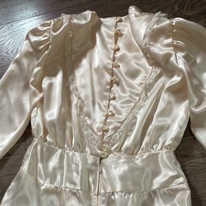 Handmade vintage dress satin